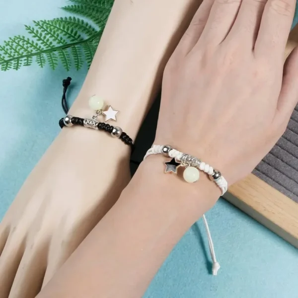 Couple & Friend Bracelet - Luminous Star & Heart Jewelry - Image 3
