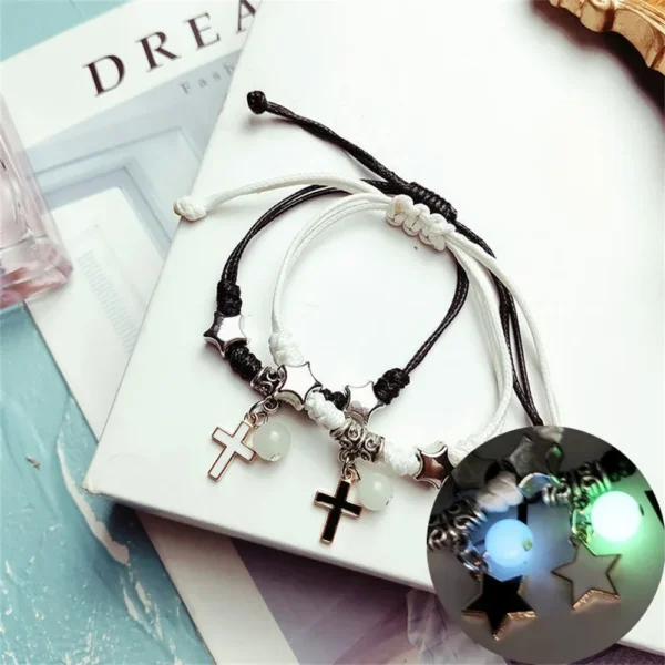 Couple & Friend Bracelet - Luminous Star & Heart Jewelry - Image 5