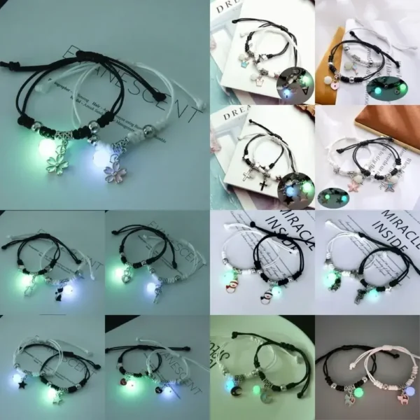 Couple & Friend Bracelet - Luminous Star & Heart Jewelry - Image 2