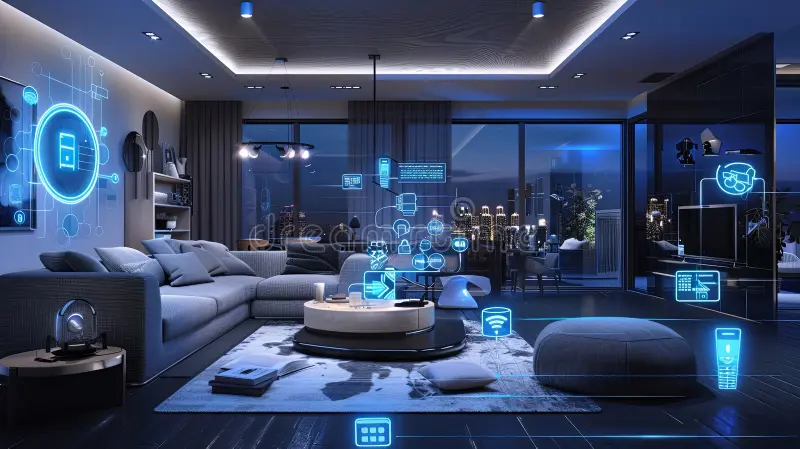 modern-living-room-ai-devices-like-voice-assistants-smart-lighting-security-systems-comfortable-advanced-space-322716642